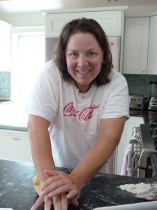 kneading pasta dough