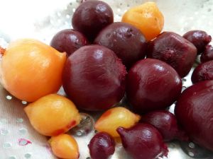 Beets with skins removed