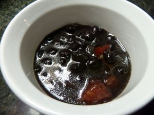 black beans in broth