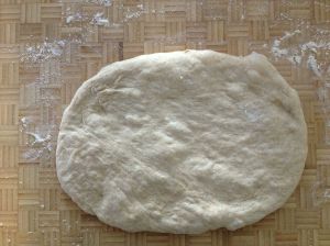 form the dough ball into the best rectangle you can get